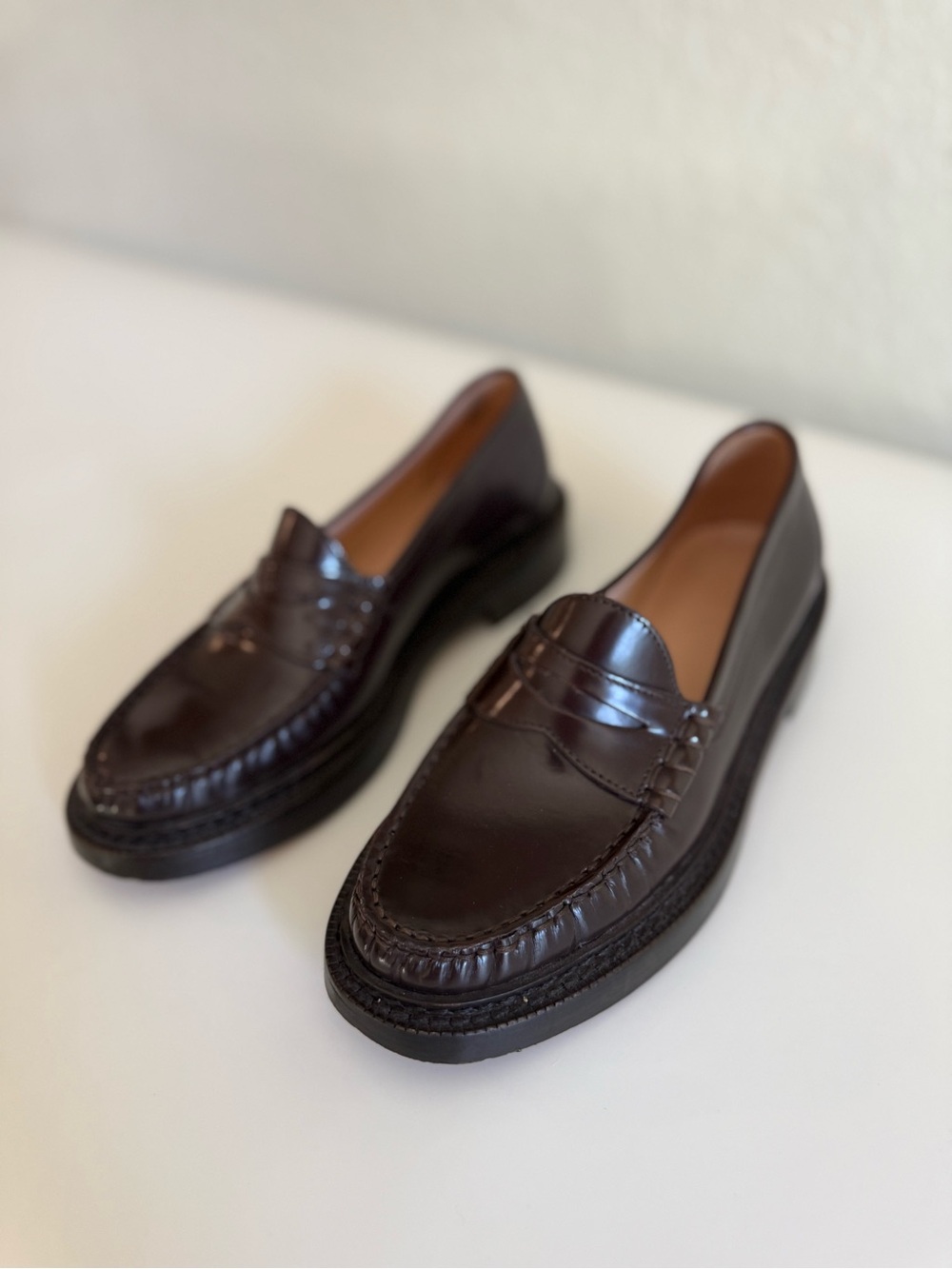 J. Crew Dark Brown Leather Penny Loafers - Picture 4 of 8